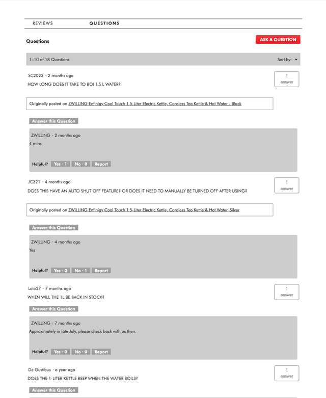 Microservice for Questions project screenshot